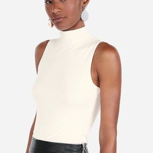 Grey Mockneck Sleeveless top